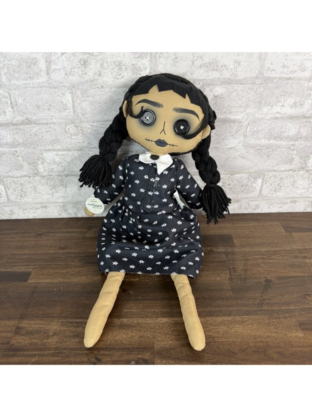 Overjoyed Boutique Wednesday Inspired Goth Rag Doll 19" Spooky Wendy 5463